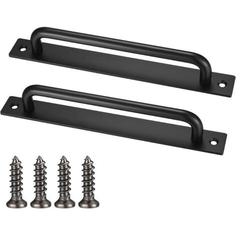 Scheunentürknöpfe, 2er-pack, Schwarz, Robust, Mit Schrauben, Aluminium, Für Schränke, Küchen- Und Schlafzimmermöbel