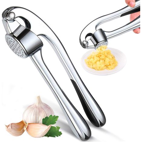 Press-ail,acier Inoxydable Concasseur D'Ail,presse-ail De Cuisine Professionnelle Avec Poignée Facile À Presser,presse-ail À Usage Intensif,broyeur D'Ail,facile À Nettoyer Et Durable,argent
