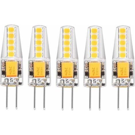 Packung Mit 5 G4-led-lampen, Natürliches Weiß, 4000 K, Ac/dc, 12 V, 3 W, 200 Lm, Ersatz-g4-20-w-halogen, Kein Dimmer, Kein Flimmern, Led-stiftsockellampe