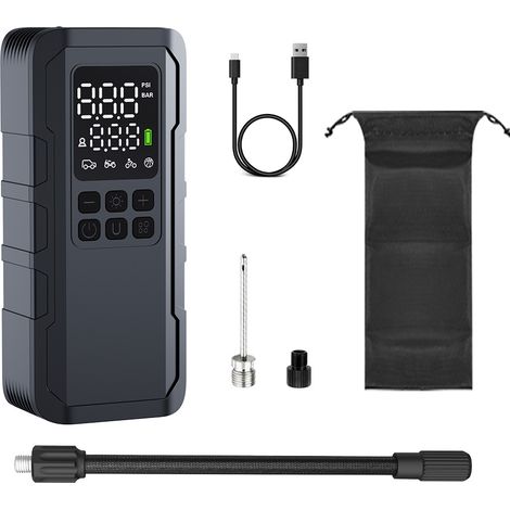 Tragbare Mini-auto-luftpumpe, Wiederaufladbare Kabellose Luftpumpe, Reifenpumpe, Geeignet Für Fahrräder, Autos, Elektroautos, Motorräder, Kleine Lkws Und Golfbälle