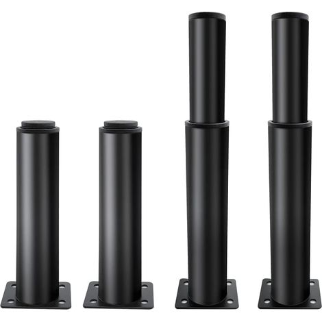 4er-pack Verstellbare Möbelbeine, Schrankbeine, Verstellbare Küchenbeine Als Ersatz, Schrankbeine Mit Schrauben, Schwarz/18 Cm