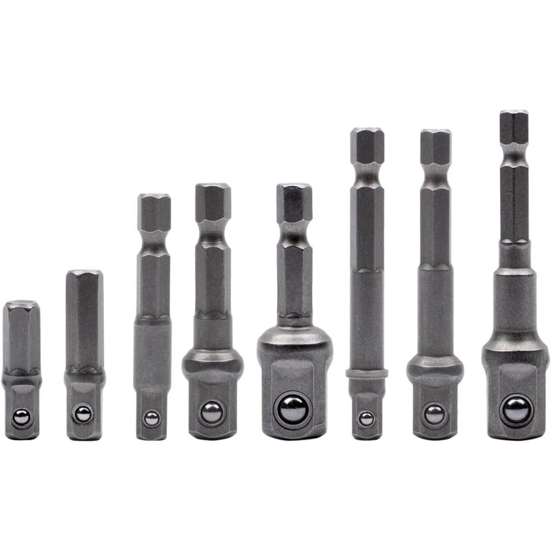Steckschlüssel-adapter-set, 1/4 Zoll Sechskant Auf 1/4 Zoll, 3/8 Zoll, 1/2 Zoll Für Akku-bohrschrauber, Steckschlüsseleinsätze Und Bithalter