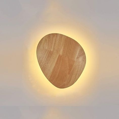 Led-tischlampe Aus Holz, Moderne Wandleuchte Für Wohnzimmer, Schlafzimmer, Esszimmer, Flur, Treppenhaus, Dekorative Beleuchtung, Warmes Licht, 8 W