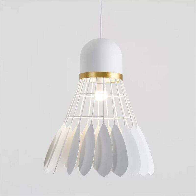 Pendelleuchte, E27 Industrial Vintage Metall Pendelleuchten Badminton Retro Deckenleuchte Vintage Deckenleuchte Lampe Pendelleuchte Alte Pendelleuchte (weiß)