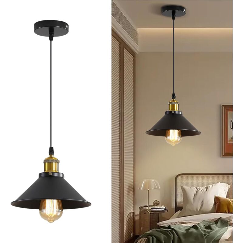 Industrielle Pendelleuchte Aus Schmiedeeisen Für Kücheninsel, Bauernhaus-dekor, Verstellbare Metall-pendelleuchte, Decken-pendelleuchte, Schwarz 1,2 Cm