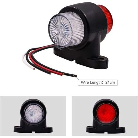 Seitenmarkierungsleuchten, 2 Stück 8led Anhänger Seitenmarkierungsleuchten Weiß Rot 12v 24v