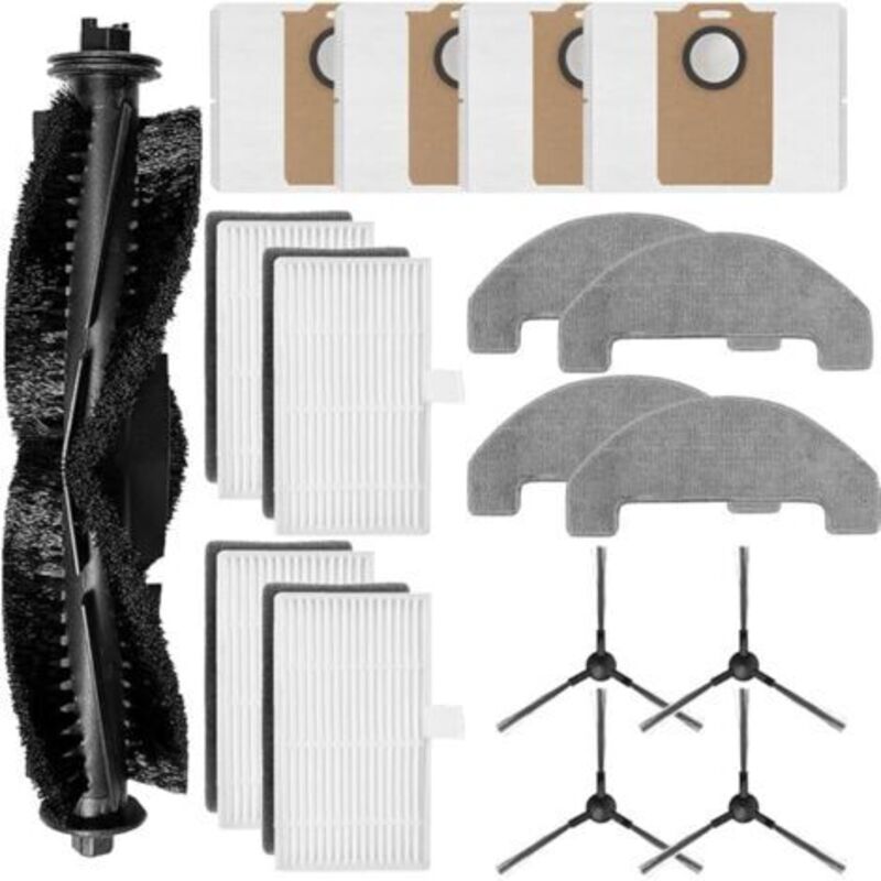 Kompatibles Zubehörset Mit Monsga Ms1 Max – 1 Hauptbürste, 4 Seitenschläuche, 4 Beutel Für Die Lagerung, 4 Taschen Und 4 Hepa-ersatzteile