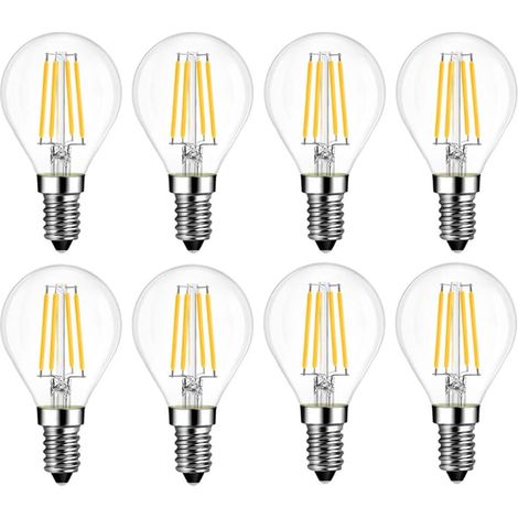 8er-pack E14 4 W Dimmbare G45 (g14) Led-globe-glühbirne, Entspricht 60 W Edison-glühbirne, 3000 K Warmweiß
