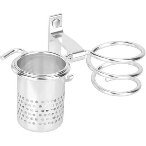 Panier De Rangement Wall Pour Sèche-cheveux Fer Plat, Support De Sèche-cheveux De Salle De Bain(c7)