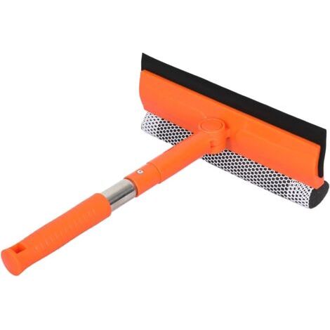 Rakel Professioneller 2-in-1-fensterreiniger Mit Langem Edelstahlgriff, Autofensterschwamm Für Tankstelle, Glas