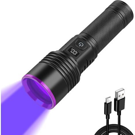 365-nm-uv-taschenlampe, Schwarzlicht, Wiederaufladbare 30-w-led-uv-lampe Mit Lcd-display, Leistungsstarke Uv-taschenlampe Für Die Urinerkennung Von Haustieren, Harzaushärtung