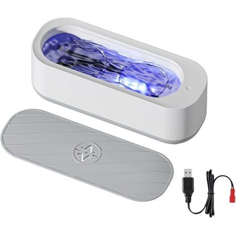 Ultraschallreiniger 300 Ml, Schallreinigungsgerät Mit Uv-licht, 45 Khz Hochfrequenzvibration, Batteriebetrieben (batterien Nicht Im Lieferumfang Enthalten)