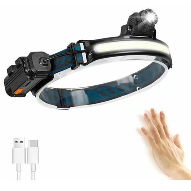 Frontlampe, Led-taschenlampe, Wiederaufladbar, Usb, Taschenlampe Mit Frontzoom, Ip65, Mit Sensiblem Modus Für Sport, Camping, Radfahren, Radfahren