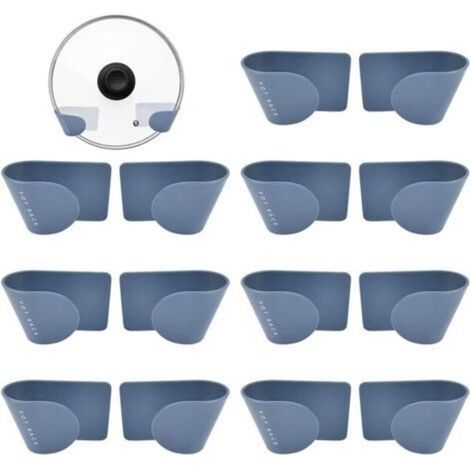 8 Stück Topfdeckelhalter, Topfdeckelhalter, Klebstoffe, Türdeckelaufkleber, Topfdeckelaufhänger, Topfdeckelhalter, Wandmontage, Topfdeckelhalter, Topfdeckelhalter