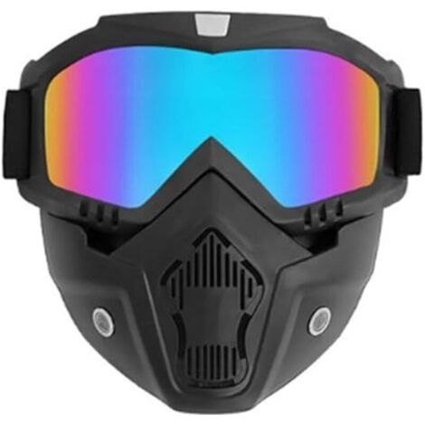 Motorradbrille, Motorradmaske, Motocross-brille, Maske, Motorradbrille Mit Abnehmbarer Maske, Winddichte Motocross-maske, Reiten, Motocross-sonnenbrille