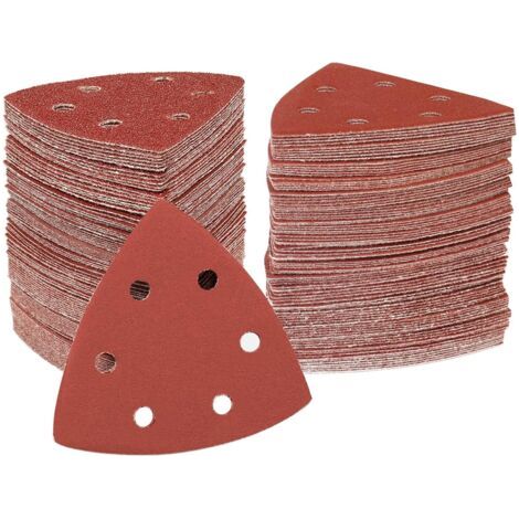 Schleifdreieck 70 Schleifdreiecke Mit Klettverschluss, 6 Löcher, Körnung 150, Set Dreieckiges Schleifpapier Für Dreiecksschleifer