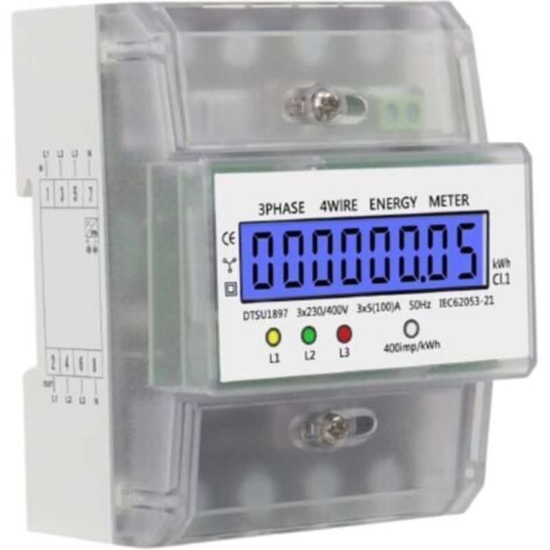 Numerischer Elektrischer Computer, Dreiphasiger Lcd-rechner, Dreiphasiger Elektrischer Numerikcomputer, 4 Fils, Kwh-rechner, Alternativer Leistungsrechner Für Leistungsmesssysteme