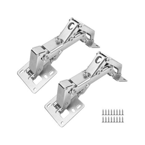 2er-pack Verdeckte 170-grad-scharniere, Verstellbare Hydraulische Aufputzscharniere, Für Rahmenlose Türen Mit Schrauben