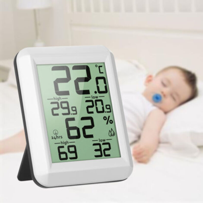 Mini-lcd-digital-innenthermometer, Raumhygrometer °c/°f Temperatur- Und Luftfeuchtigkeitsmesser Thermo-hygrometer Mit Rückseitiger Halterung