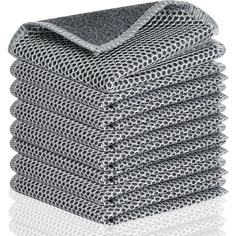 Lot Von 8 Tampons Aus Aluminium, Wiederverwendbar, Chiffons De Nettoyage Réutilisables (doppelbett), Chiffons De Nettoyage Multi-usages Pour Fils Métalliques, Chiffons De Cuisine (20 X 20 Cm)