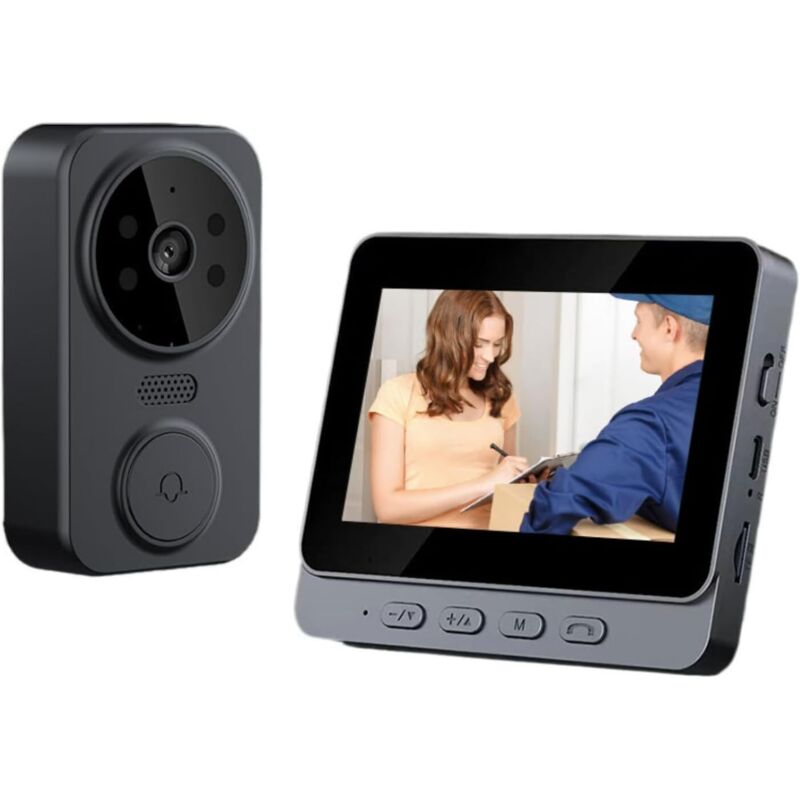 Gegensprechanlage Und Video-türsprechanlage, Türklingelkamera Mit 4,3-zoll-ips-display (1080p), Zwei-wege-audio Und Nachtsicht