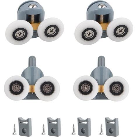 (23 Mm) 2 Stück, Duschtürrollen, 23 Mm Durchmesser, Ersatzrollen Für Schiebeduschtüren, Passend Für 4–6 Mm Glas, Badezimmer, Duschteile
