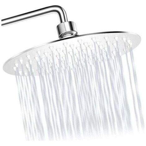 Duschkopf Weilan, Xu, Duschkopf Für Das Bad, Runder Duschkopf Mit Anti-kalk-effekt, Einteiliger Duschkopf Aus Rostfreiem Edelstahl Mit Economie-d'eau-effekt