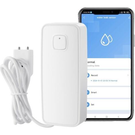 Wifi Smart Water Detector – Wasserleckalarm Mit App-benachrichtigungen, 80 Db, Fernüberwachung Für Küche Und Keller