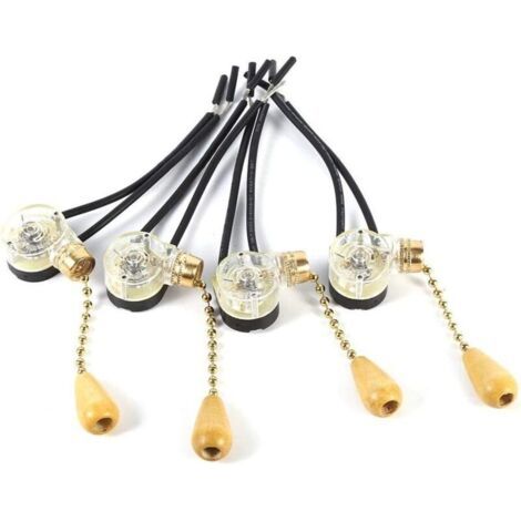 4 Stück Tirer Interrupteur Maison Ventilateur Lampe Mur Lumière Replacement Tirer La Chaîne Cordon Commutateur