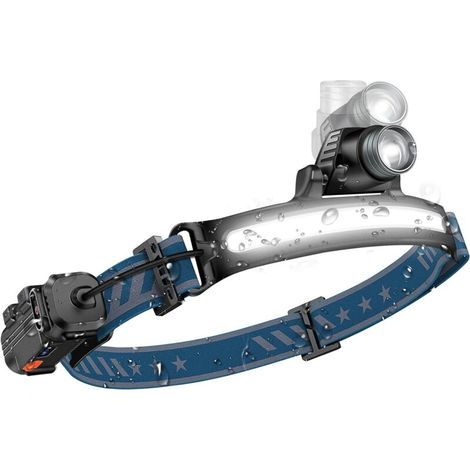 Lampe Frontale Led Wiederaufladbar, Stirnlampe 2000 Lumen, Taschenlampe Frontale Sensor Zoom, 6 Modi, Halo-licht Ipx65