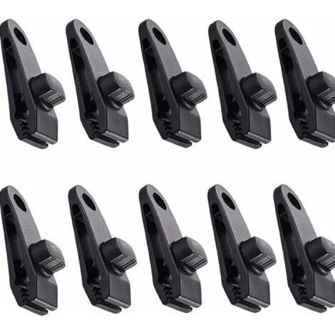 Set Mit 10 Clips Für Plane, Markise, Schwarzer Haken