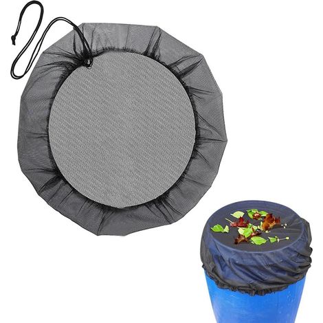 Filet De Protection Für Tonneau De Pluie Reglable 120cm Filet Recuperateur De Eau De Pluie Mit Cordon De Serrage Filet De Protection Anti-moustique Für Den Außenbereich Des Gartens Seaux Feuilles