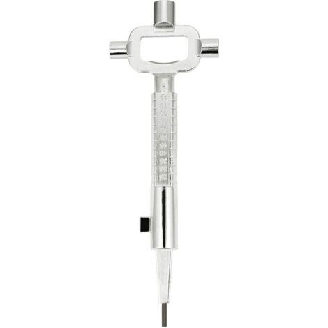 6-in-1-vierkantschlüssel, 6/7/8 Mm, Inbusschlüssel Mit Multifunktionsteilung, Universeller Baustellenhauptschlüssel Aus Massiver Zinklegierung Zum Öffnen Von Türen, Fenstern, Schränken