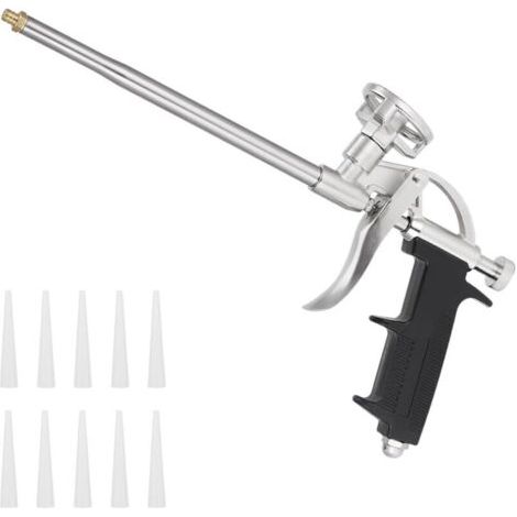 1 Stück Pistolet Mousse Expansive Mit 10 Bussen, Pistolet For Mousse Expansive, Pistolet Mousse Polyurethane, Besoin De Nettoyant, Calfeutrage, Etanchéité, Remplissage