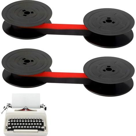 Gr1 Schreibmaschinenband, 2er-pack, Nylonband, Kompatibel Mit Klassischen Schreibmaschinenmodellen, Je 10 Yards, Schwarz Und Rot