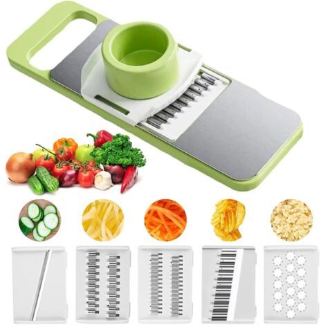 5-in-1-gemüseschneider, Manueller Gemüseschneider, Küchenmandoline, Küchenreibe, Geeignet Für Zwiebeln, Käse, Kartoffeln, Karotten Und Lotuswurzel