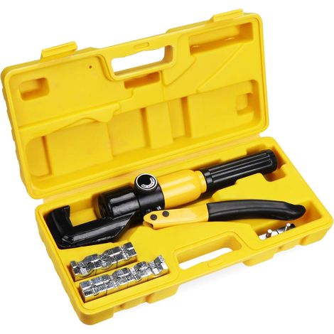 10-tonnen-hydraulik-crimpset, 9 Einsätze, Ratschen-crimpwerkzeug Für 4–70 Mm² Kabel
