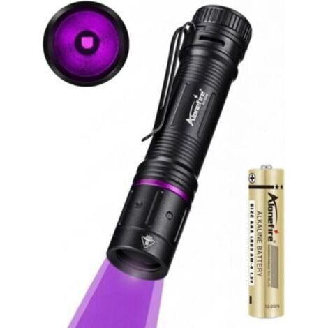 P67 Mini-uv-led-taschenlampe, 3 W, Leistungsstark, 365 Nm, Schwarzlicht, Sehr Klein, Für Farb-, Mineral-, Fluorescein-, Urindetektor, Gelderkennung Mit Aa-batterie