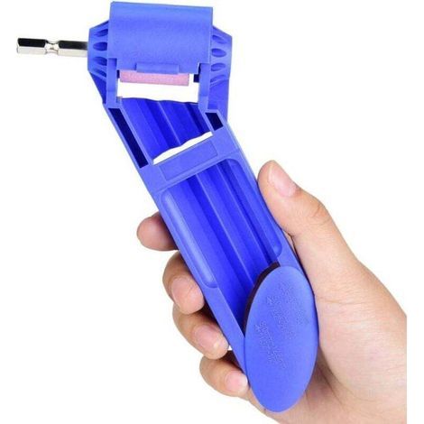 Schleifmaschine, Bohrerschärfer, Tragbarer Spiralschärfer Mit Geradem Griff, Messerschärfer (blau)