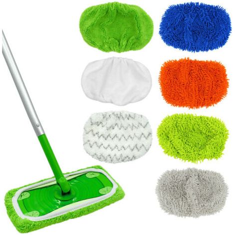 7 Stück Wiederverwendbare Tücher Für Swiffer Sweeper, Mikrofaser-mopp-pads, Wiederverwendbares Mopp-pad, Mopp-ersatz