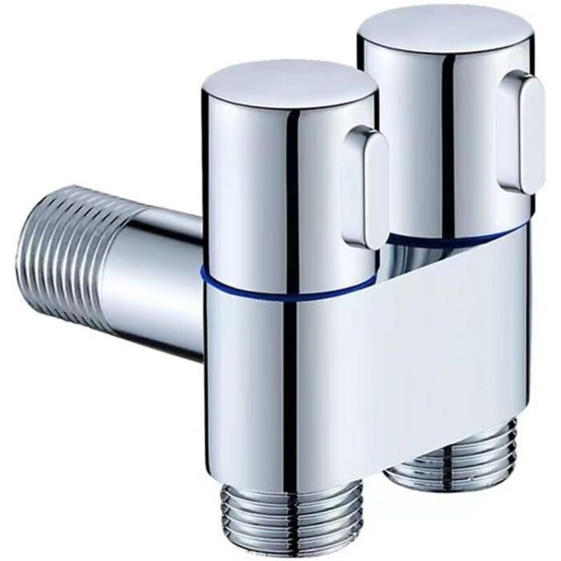 G1/2 Zoll 1 Zoll Dual-control-wasserhahn Für Waschmaschine, Toilette, Dreieckiger Duschkopf, Waschbecken