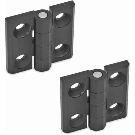 Flaches Klappscharnierloch, Scharnier Aus Zinklegierung, Robustes Türscharnier, Geeignet Für Feste Türen, Haustüren, Schlafzimmertüren, Gartentüren, 2 Stück, 4040 Mm, Schwarz