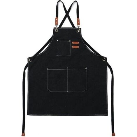 Tablier Chef Unisexe – 1 Stück, Tablier Chef Unisexe Toile – Ajustable/poche/dos Croisé