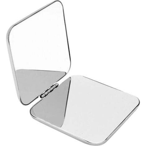 Taschenspiegel, Edelstahl-klappspiegel, Doppelseitiger Kleiner Spiegel, Klappbar, Reisespiegel, Kompaktspiegel, Handspiegel, Geschenke Für Mädchen, Frauen, Männer, Shopping-reisen – Quadratisch