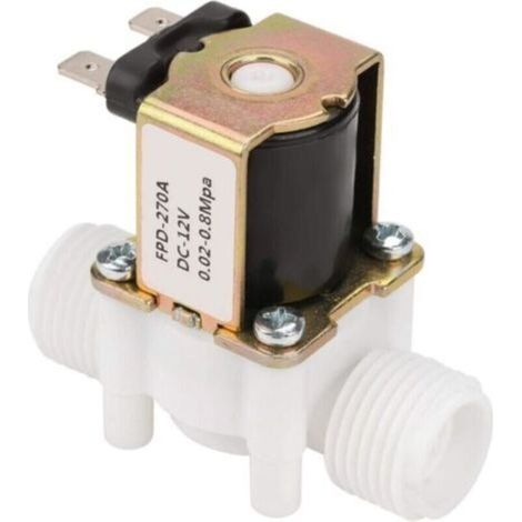 Magnetventil 12v G1/2", Nc Normal Geschlossen, Kunststoff-wassereinlass Für Luft Und Wasser, Maximale Zuverlässigkeit