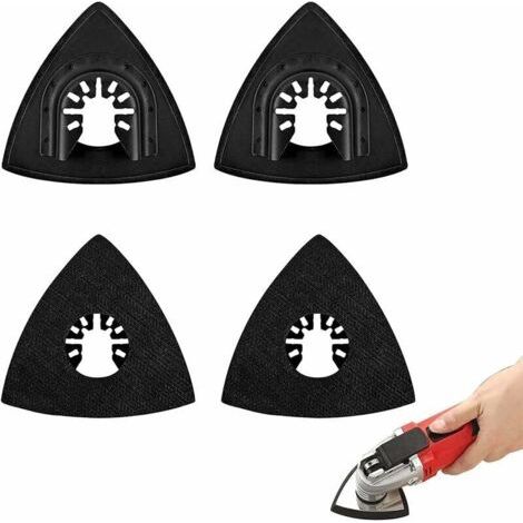 4-teiliges Schleifpad (schwarz), 80-mm-kunststoff-befestigungspad-zubehör, Zubehör Für Oszillierende Werkzeuge, Universal-schleifpad, Für Dewalt, Stanley, Bosch, Makita