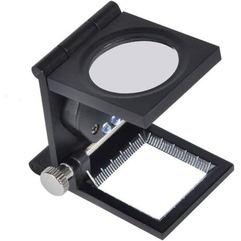 Stofflupe – 1 Stück, Led, Faltbarer Ständer, Stofftuch, Quadratische Lupe, Faltbare Lupe, 10-fache Linse, Uhr, Juwelier-werkzeug, High Definition