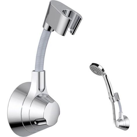 Handbrausehalterung, Duschhalterung Ohne Bohren, Kleber, 360° Verstellbare Duschhalterung, Universelle Duschhalterung Für Duschkopf, Handbrause, Badezimmer