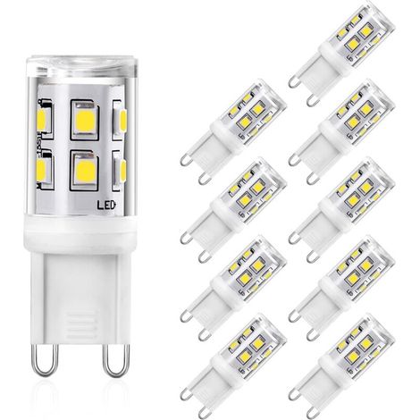 G9 Led 2w Äquivalent Zu 20w 25w G9 Halogenlampen, Neutralweiß 4000k, Ampullen-led-g9-lampe, Cri 80, 300lm, 360-grad-winkel, Ac 220-240v, Nicht Dimmbar, 10er-packung