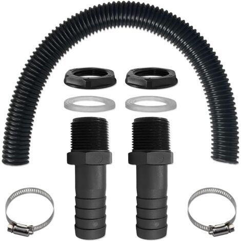 Regenwassersammler-verbindungsschlauch, Regenwassersammler-verbindungsset, 50 Cm Verbindungsschlauch Und 2 25 Mm Durchgänge Mit Schlauchende